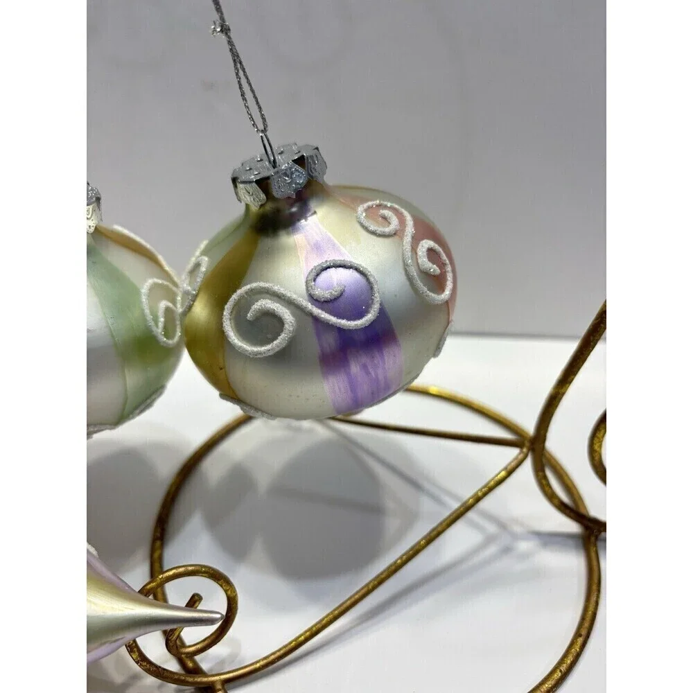 Vtg House Of Lloyd Christmas Around The World Sherbet Glass Ornaments Set Of 4